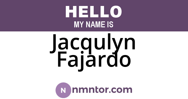 Jacqulyn Fajardo