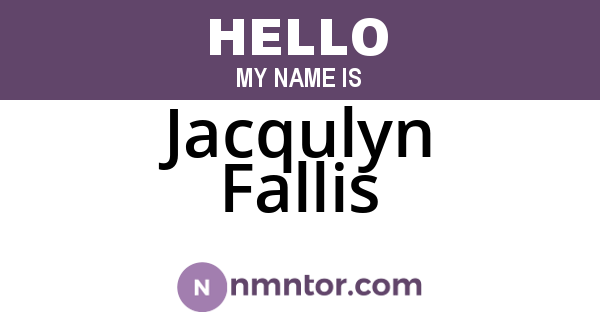 Jacqulyn Fallis