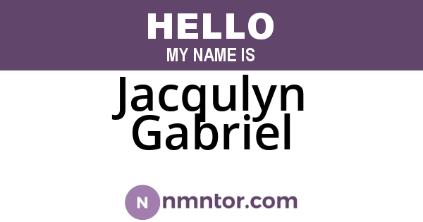 Jacqulyn Gabriel