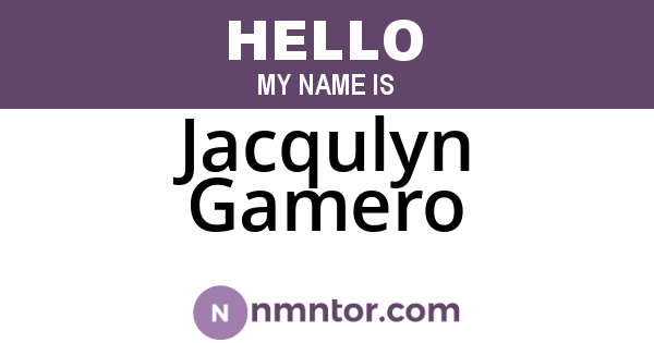 Jacqulyn Gamero