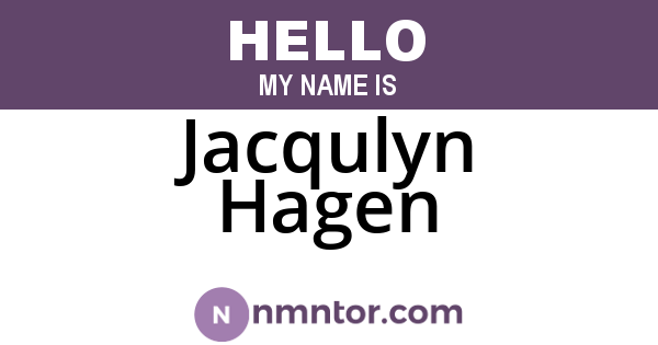 Jacqulyn Hagen
