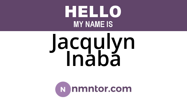 Jacqulyn Inaba