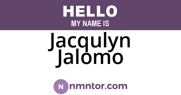 Jacqulyn Jalomo