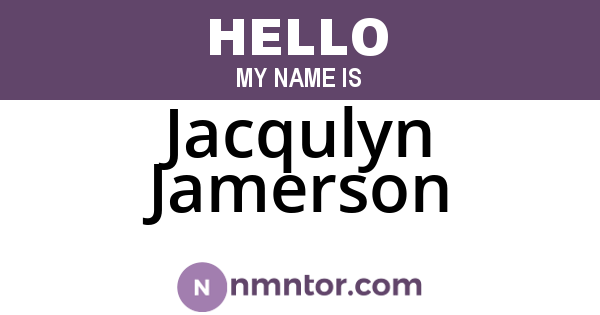 Jacqulyn Jamerson