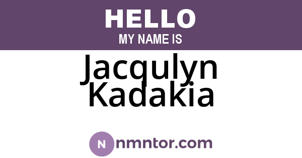 Jacqulyn Kadakia