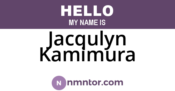 Jacqulyn Kamimura