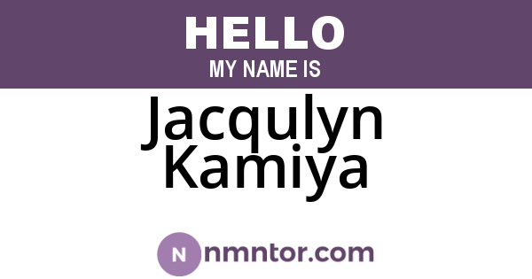 Jacqulyn Kamiya