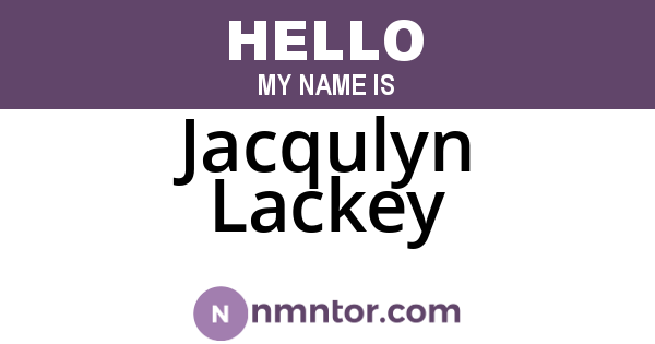 Jacqulyn Lackey