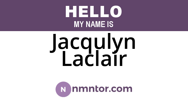 Jacqulyn Laclair