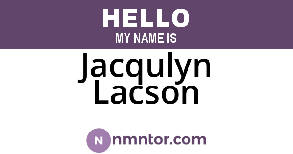 Jacqulyn Lacson