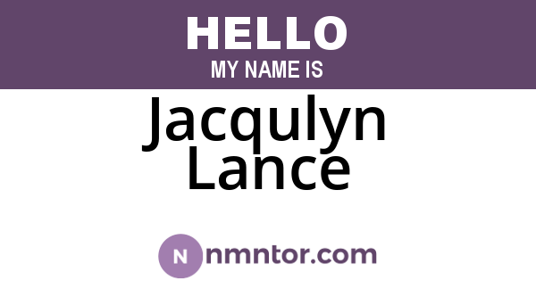 Jacqulyn Lance