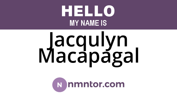 Jacqulyn Macapagal