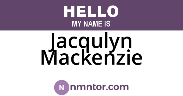 Jacqulyn Mackenzie