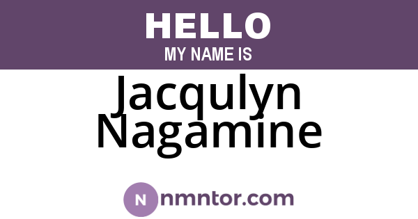 Jacqulyn Nagamine