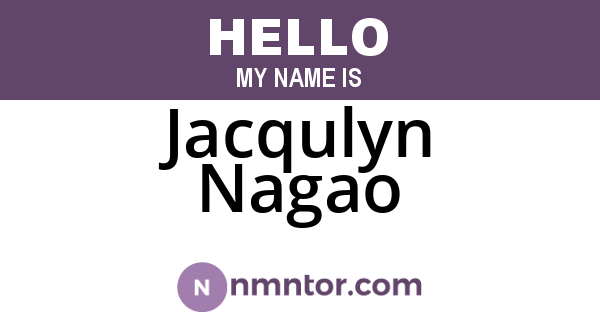 Jacqulyn Nagao