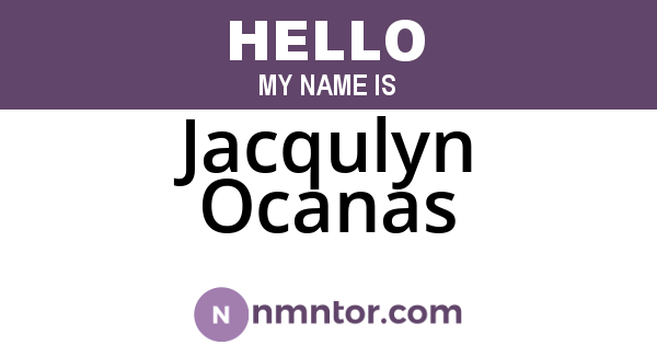 Jacqulyn Ocanas