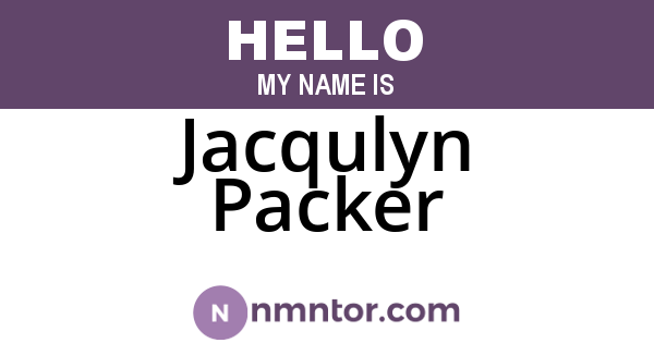Jacqulyn Packer