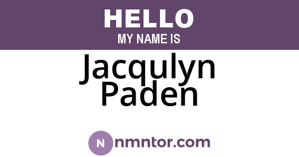 Jacqulyn Paden
