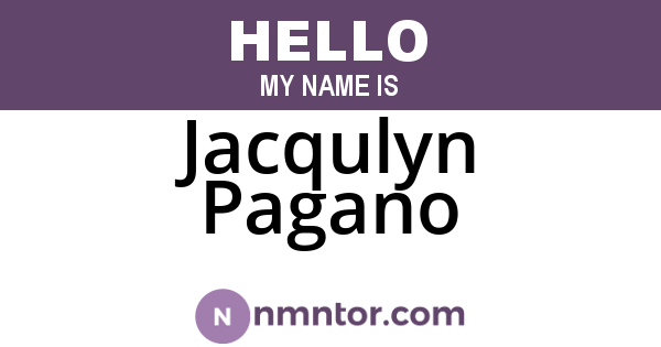 Jacqulyn Pagano