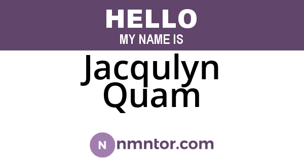 Jacqulyn Quam