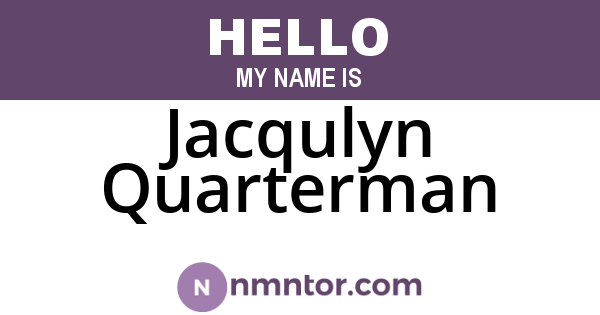 Jacqulyn Quarterman