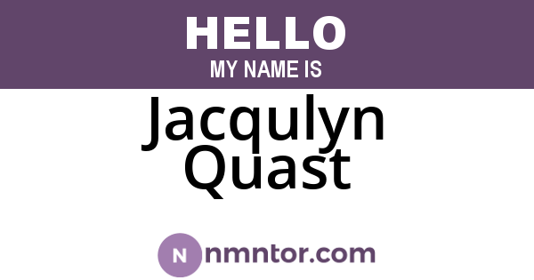 Jacqulyn Quast