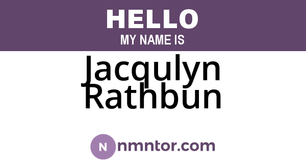 Jacqulyn Rathbun