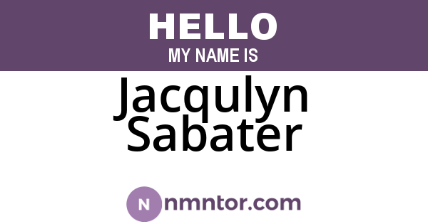 Jacqulyn Sabater