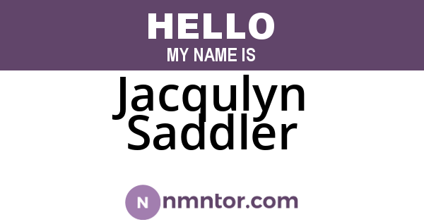Jacqulyn Saddler