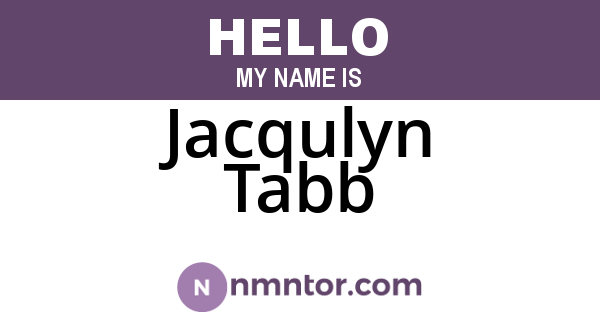 Jacqulyn Tabb