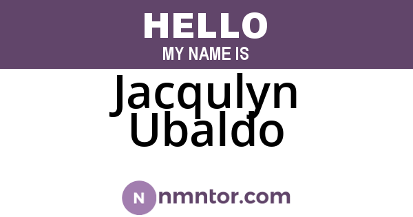 Jacqulyn Ubaldo