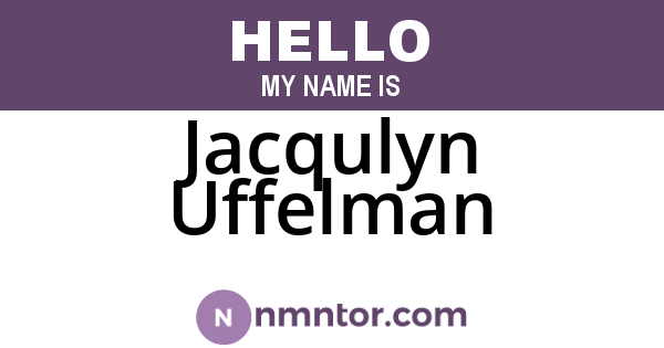 Jacqulyn Uffelman