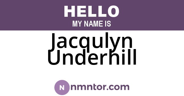 Jacqulyn Underhill