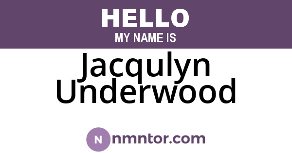 Jacqulyn Underwood