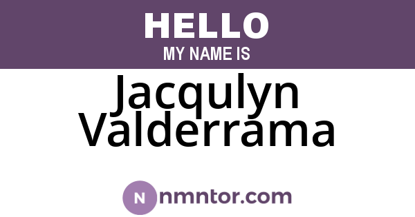 Jacqulyn Valderrama