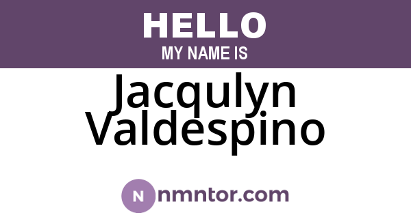 Jacqulyn Valdespino