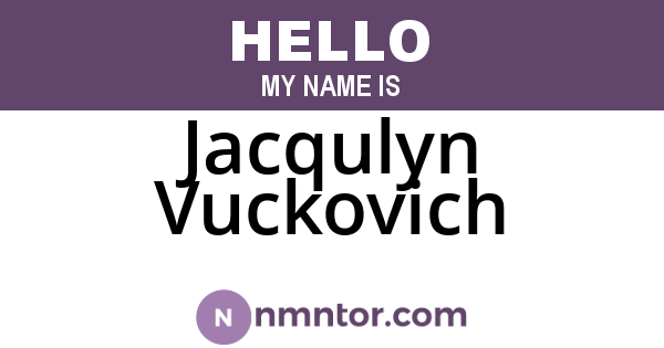 Jacqulyn Vuckovich
