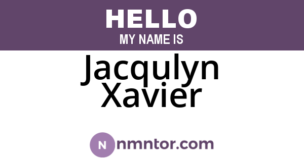 Jacqulyn Xavier