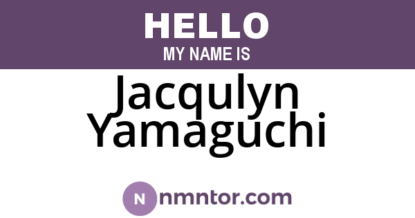 Jacqulyn Yamaguchi