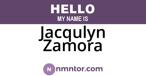 Jacqulyn Zamora