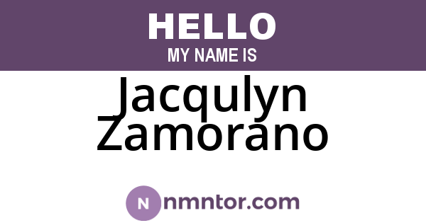Jacqulyn Zamorano