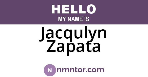 Jacqulyn Zapata