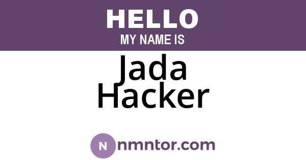 Jada Hacker
