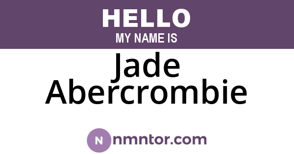 Jade Abercrombie