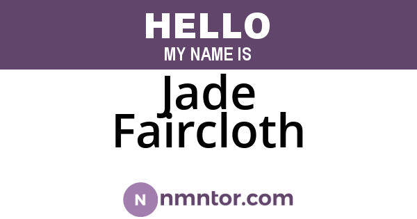 Jade Faircloth