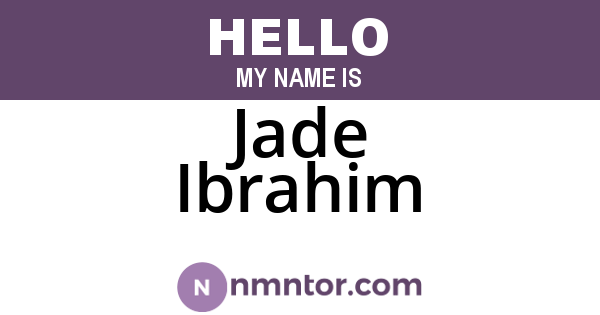 Jade Ibrahim