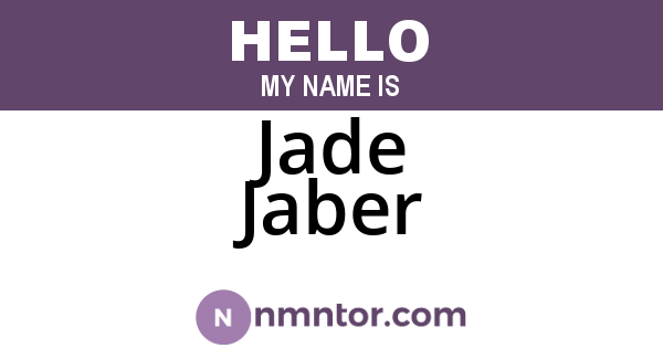 Jade Jaber