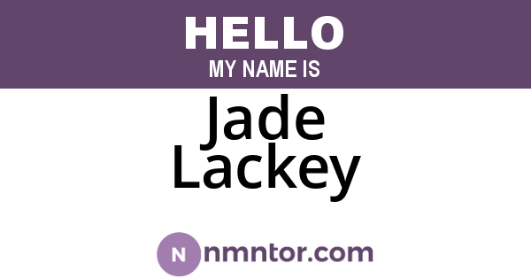 Jade Lackey