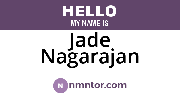Jade Nagarajan