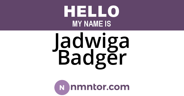 Jadwiga Badger